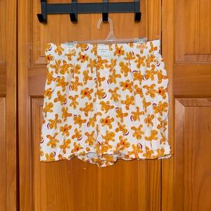 American Eagle Outfitters Gingerbread Print Boxers - White and Orange